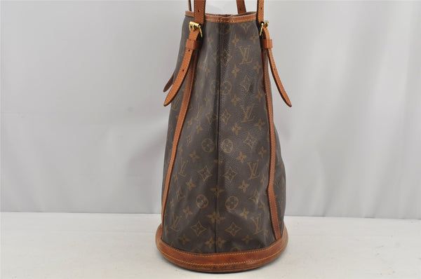 Authentic Louis Vuitton Monogram Bucket GM Shoulder Tote Bag M42236 Junk 4727I