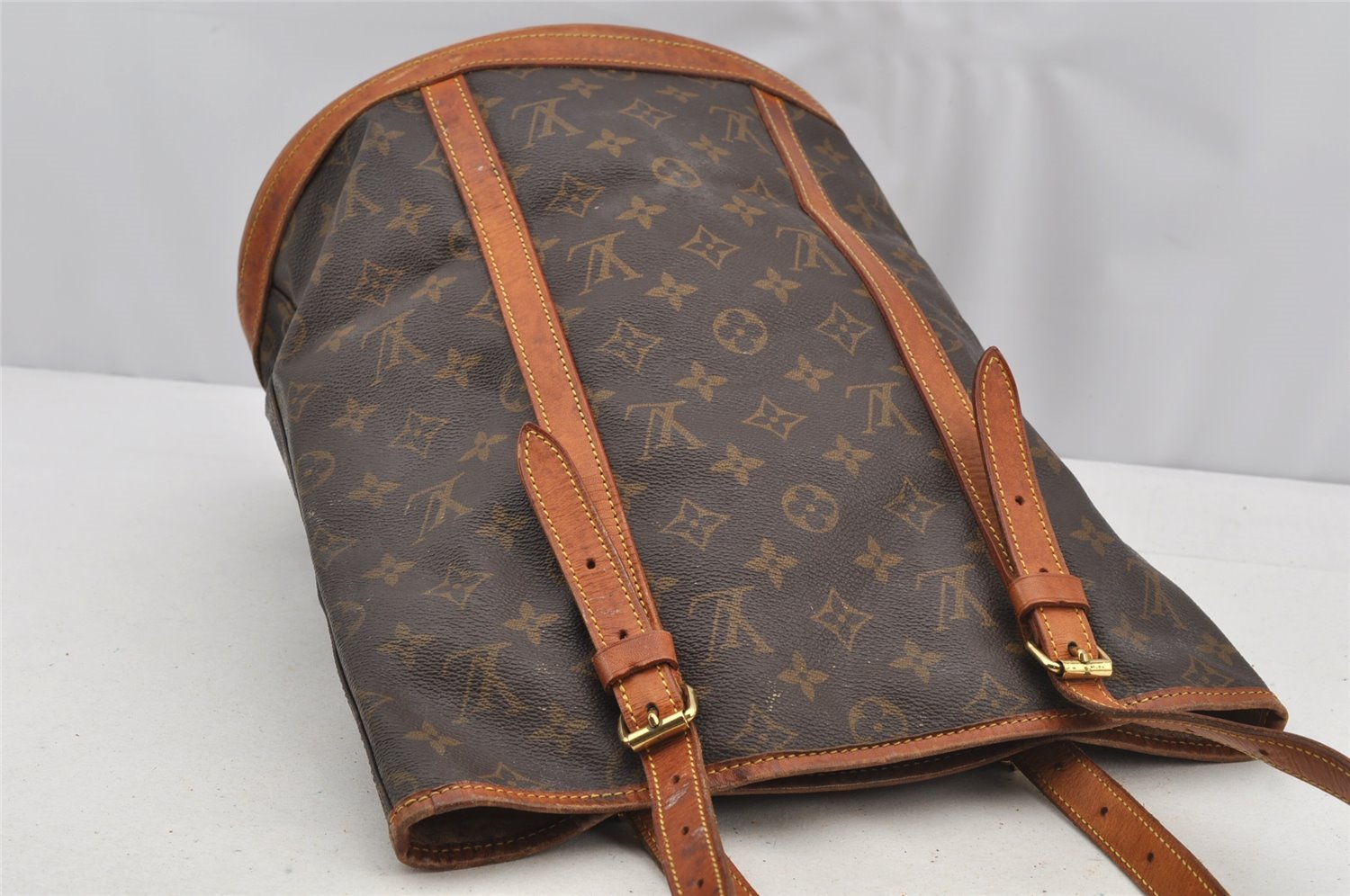 Authentic Louis Vuitton Monogram Bucket GM Shoulder Tote Bag M42236 Junk 4727I