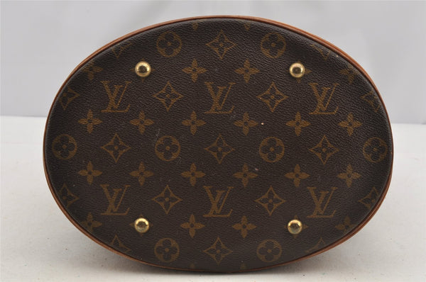Authentic Louis Vuitton Monogram Bucket GM Shoulder Tote Bag M42236 Junk 4727I