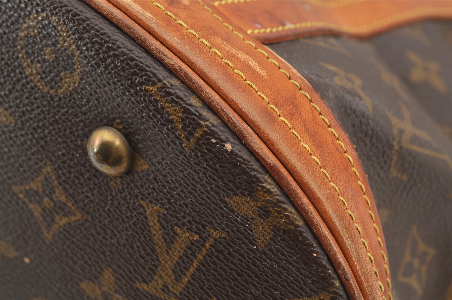 Authentic Louis Vuitton Monogram Bucket GM Shoulder Tote Bag M42236 Junk 4727I