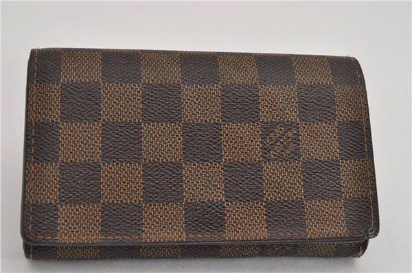 Authentic Louis Vuitton Damier Porte Monnaie Billets Tresor N61736 Wallet 4728F