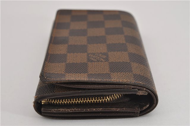 Authentic Louis Vuitton Damier Porte Monnaie Billets Tresor N61736 Wallet 4728F