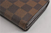 Authentic Louis Vuitton Damier Porte Monnaie Billets Tresor N61736 Wallet 4728F