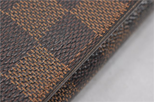 Authentic Louis Vuitton Damier Porte Monnaie Billets Tresor N61736 Wallet 4728F