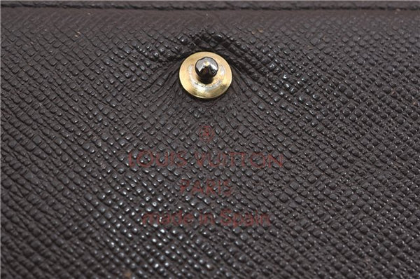 Authentic Louis Vuitton Damier Porte Monnaie Billets Tresor N61736 Wallet 4728F