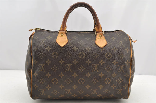 Authentic Louis Vuitton Monogram Speedy 30 Hand Boston Bag M41526 LV 4729I