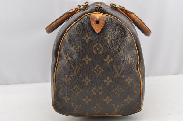 Authentic Louis Vuitton Monogram Speedy 30 Hand Boston Bag M41526 LV 4729I