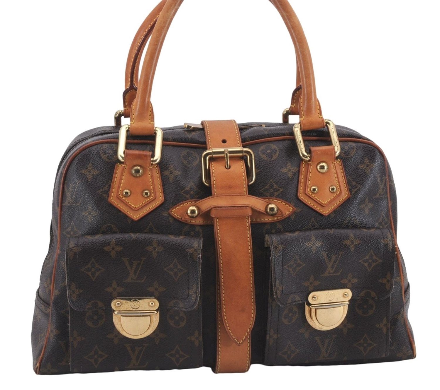 Authentic Louis Vuitton Monogram Manhattan GM Hand Bag M40025 LV 4730D