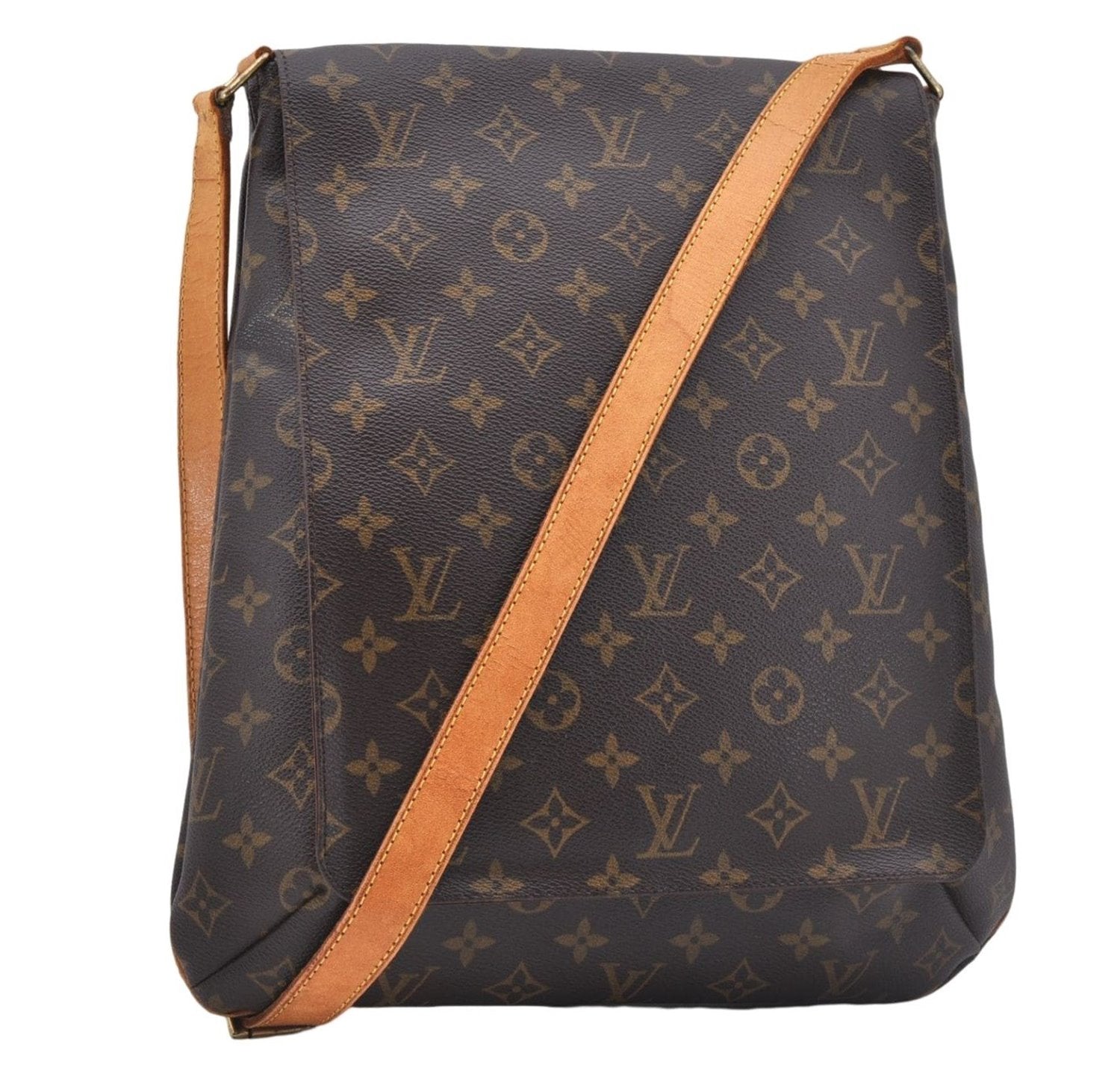 Authentic Louis Vuitton Monogram Musette Shoulder Cross Body Bag M51256 LV 4732D