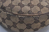 Auth GUCCI Web Sherry Line Shoulder Bag GG Canvas Leather 122790 Brown 4732I