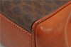 Authentic CELINE Macadam Blason Shoulder Hand Bag Purse PVC Leather Brown 4733F