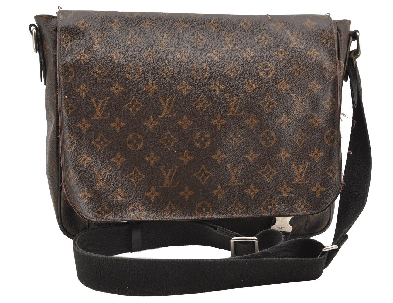 Auth Louis Vuitton Monogram Macassar Clarence Shoulder Bag M40936 Junk 4733I