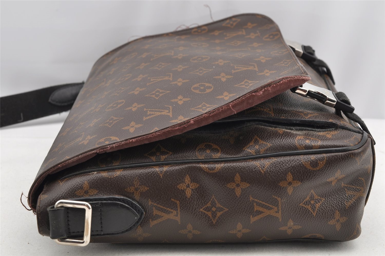 Auth Louis Vuitton Monogram Macassar Clarence Shoulder Bag M40936 Junk 4733I