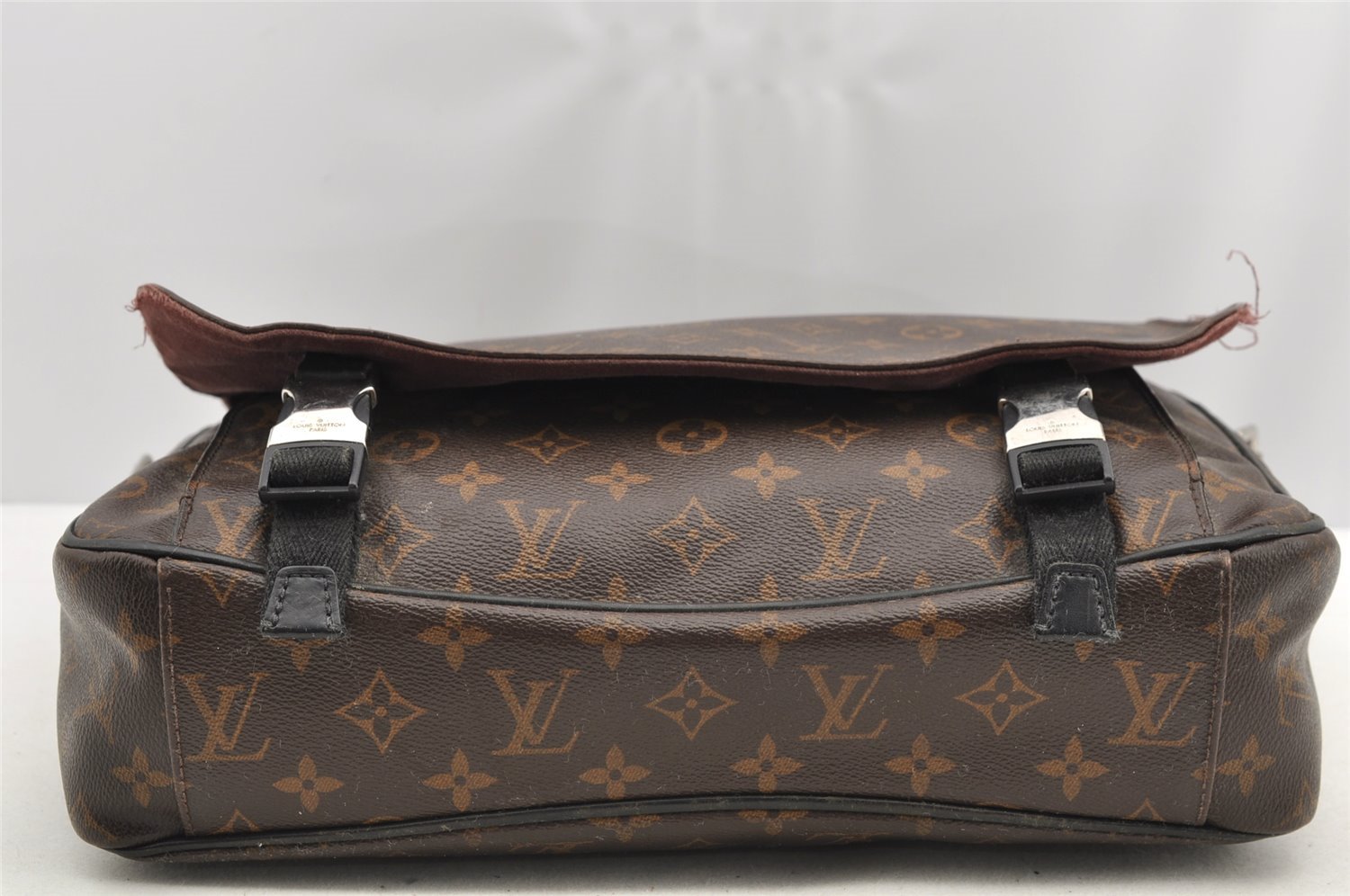 Auth Louis Vuitton Monogram Macassar Clarence Shoulder Bag M40936 Junk 4733I