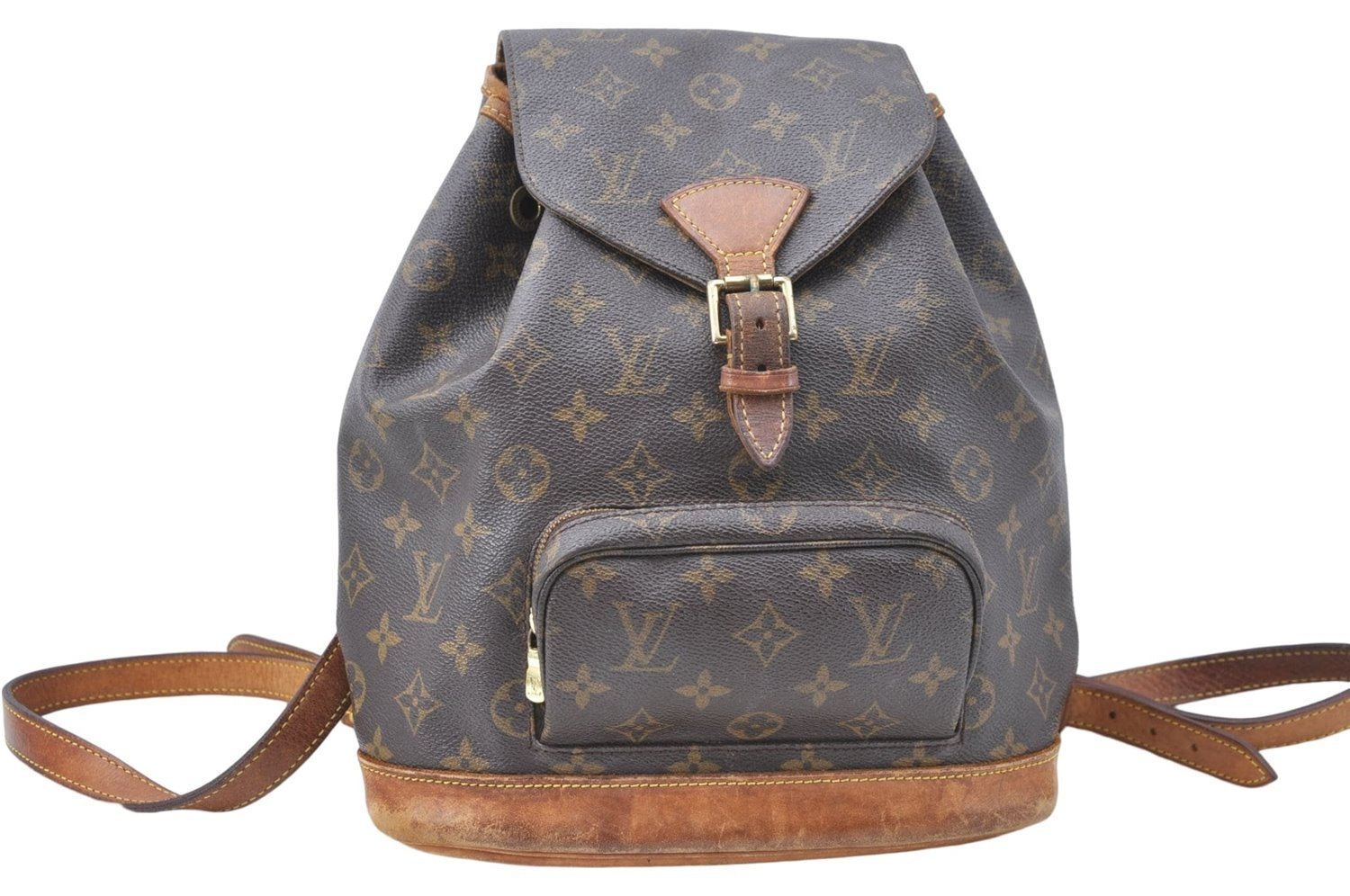 Authentic Louis Vuitton Monogram Montsouris MM Backpack M51136 LV 4734D