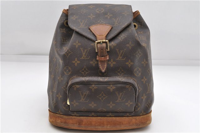 Authentic Louis Vuitton Monogram Montsouris MM Backpack M51136 LV 4734D