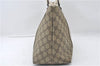 Authentic GUCCI Vintage Shoulder Hand Tote Bag GG PVC Leather 114595 Brown 4734E