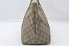 Authentic GUCCI Vintage Shoulder Hand Tote Bag GG PVC Leather 114595 Brown 4734E