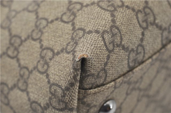 Authentic GUCCI Vintage Shoulder Hand Tote Bag GG PVC Leather 114595 Brown 4734E