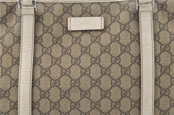 Authentic GUCCI Vintage Shoulder Hand Tote Bag GG PVC Leather 114595 Brown 4734E