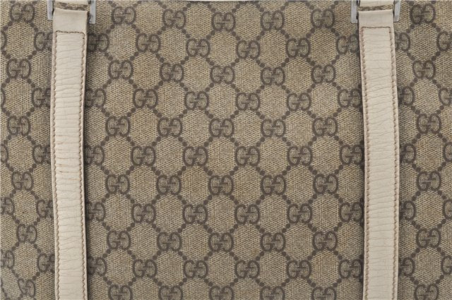 Authentic GUCCI Vintage Shoulder Hand Tote Bag GG PVC Leather 114595 Brown 4734E