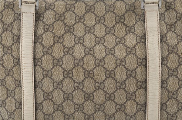 Authentic GUCCI Vintage Shoulder Hand Tote Bag GG PVC Leather 114595 Brown 4734E