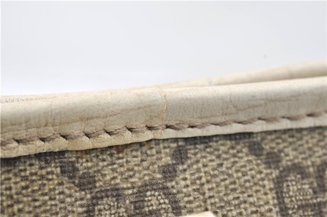 Authentic GUCCI Vintage Shoulder Hand Tote Bag GG PVC Leather 114595 Brown 4734E