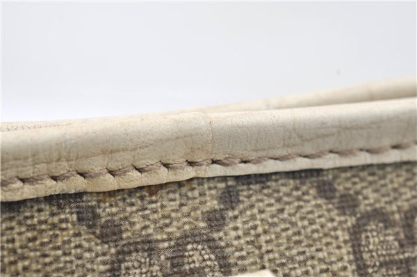 Authentic GUCCI Vintage Shoulder Hand Tote Bag GG PVC Leather 114595 Brown 4734E