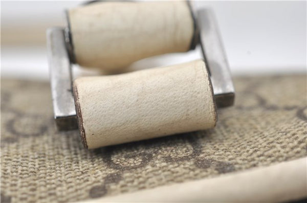 Authentic GUCCI Vintage Shoulder Hand Tote Bag GG PVC Leather 114595 Brown 4734E