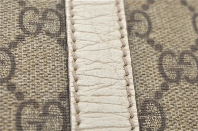 Authentic GUCCI Vintage Shoulder Hand Tote Bag GG PVC Leather 114595 Brown 4734E