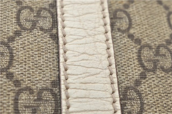 Authentic GUCCI Vintage Shoulder Hand Tote Bag GG PVC Leather 114595 Brown 4734E