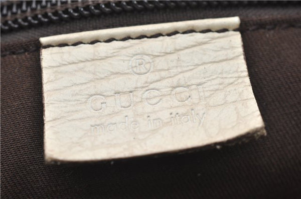 Authentic GUCCI Vintage Shoulder Hand Tote Bag GG PVC Leather 114595 Brown 4734E