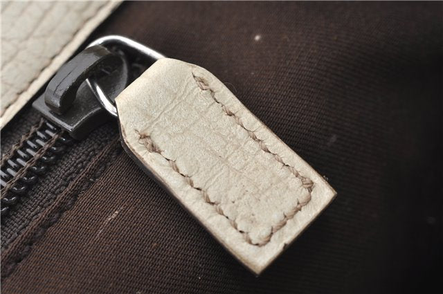 Authentic GUCCI Vintage Shoulder Hand Tote Bag GG PVC Leather 114595 Brown 4734E