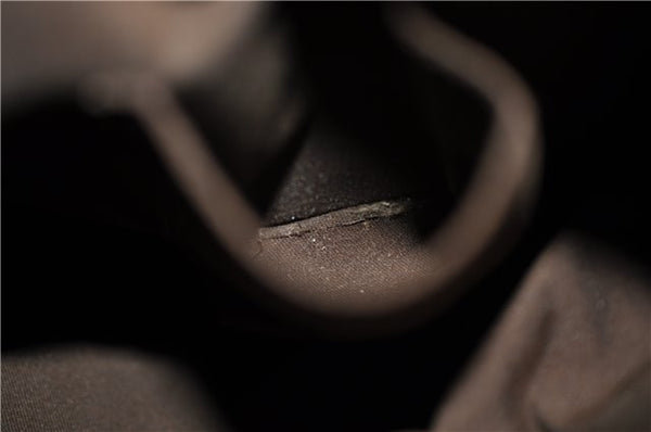 Authentic GUCCI Vintage Shoulder Hand Tote Bag GG PVC Leather 114595 Brown 4734E