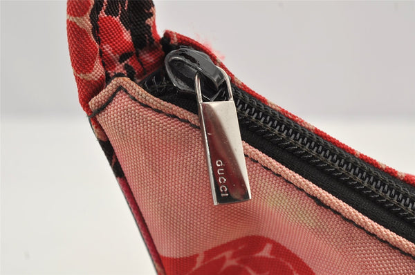 Authentic GUCCI Shoulder Hand Bag Purse Nylon Leather Pink 4734I