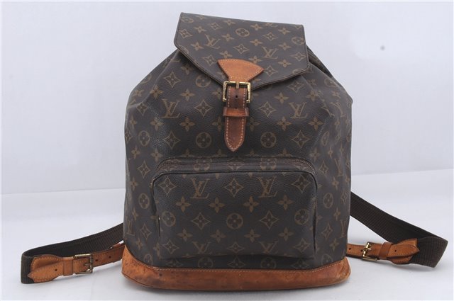 Authentic Louis Vuitton Monogram Montsouris GM Backpack M51135 LV 4735D