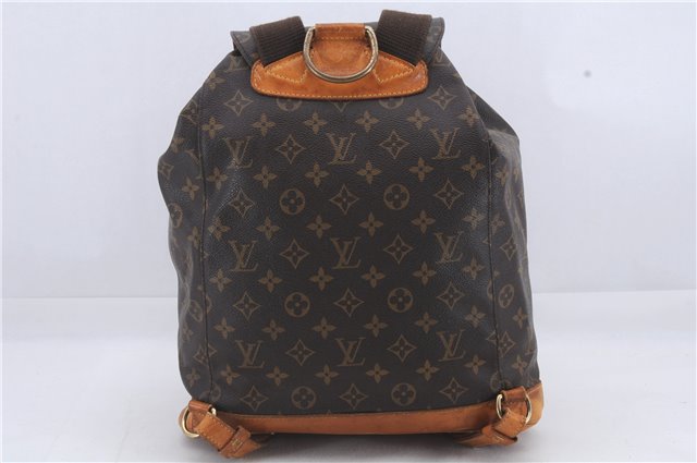 Authentic Louis Vuitton Monogram Montsouris GM Backpack M51135 LV 4735D