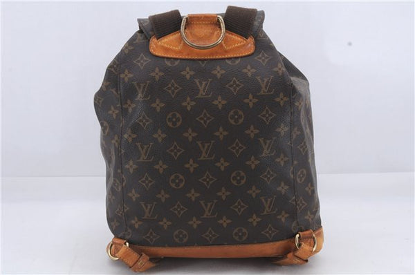 Authentic Louis Vuitton Monogram Montsouris GM Backpack M51135 LV 4735D