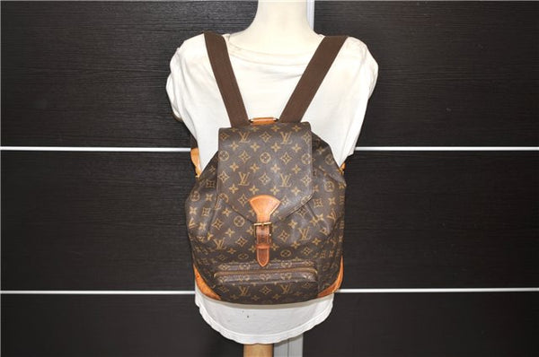Authentic Louis Vuitton Monogram Montsouris GM Backpack M51135 LV 4735D