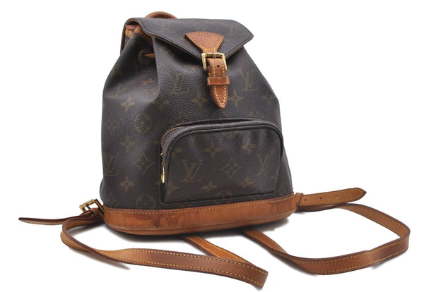 Authentic Louis Vuitton Monogram Montsouris PM Backpack M51137 LV 4736D