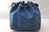 Authentic Louis Vuitton Epi Petit Noe Shoulder Drawstring Bag M44105 Blue 4736I