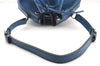 Authentic Louis Vuitton Epi Petit Noe Shoulder Drawstring Bag M44105 Blue 4736I