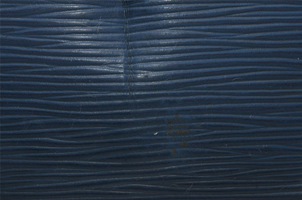 Authentic Louis Vuitton Epi Petit Noe Shoulder Drawstring Bag M44105 Blue 4736I