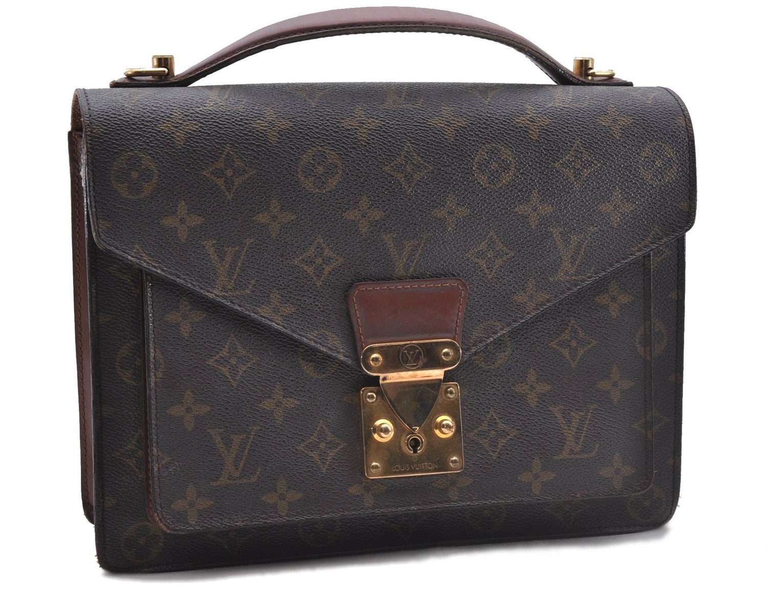 Authentic Louis Vuitton Monogram Monceau 2Way Shoulder Hand Bag M51185 LV 4737D