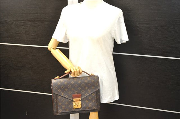 Authentic Louis Vuitton Monogram Monceau 2Way Shoulder Hand Bag M51185 LV 4737D