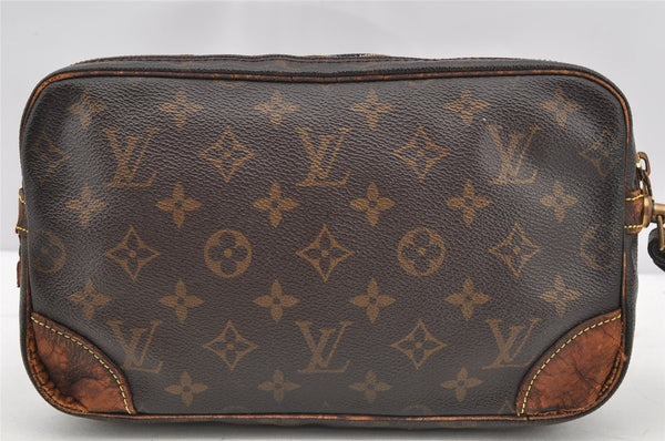 Authentic Louis Vuitton Monogram Marly Dragonne GM M51825 Clutch Hand Bag 4737I