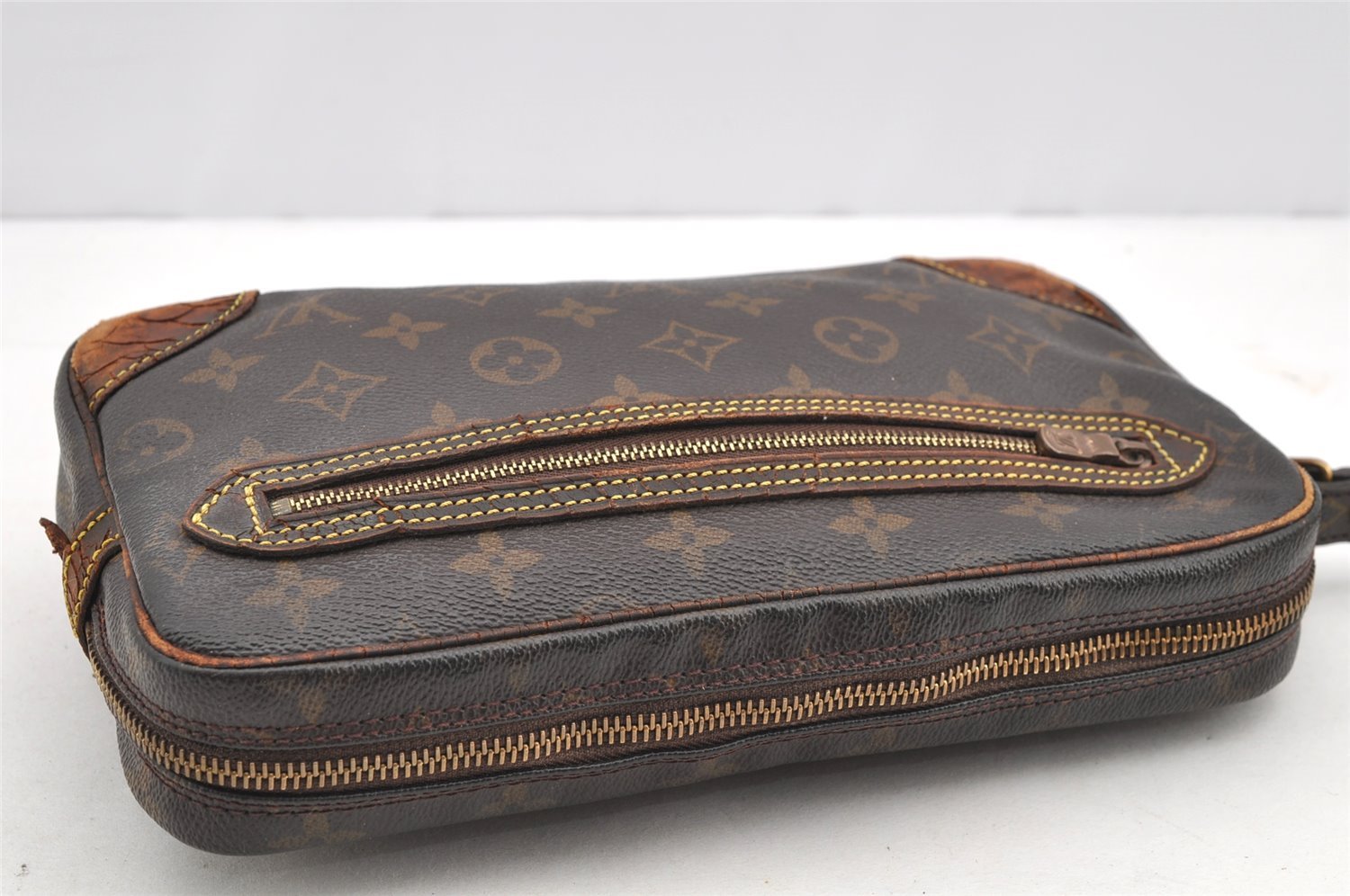 Authentic Louis Vuitton Monogram Marly Dragonne GM M51825 Clutch Hand Bag 4737I