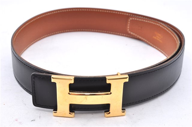 Authentic HERMES Constance Leather Belt Size 65cm 25.6