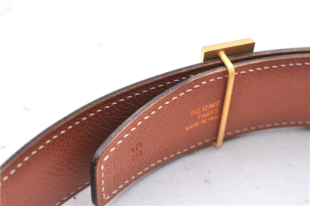 Authentic HERMES Constance Leather Belt Size 65cm 25.6