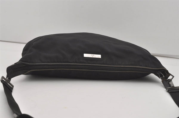 Authentic GUCCI Vintage Shoulder Cross Body Bag Nylon Leather Black  4739I